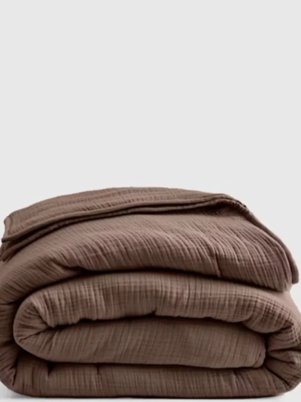 Quince Organic Cotton Airy Gauze Duvet Cover Set Queen Espresso